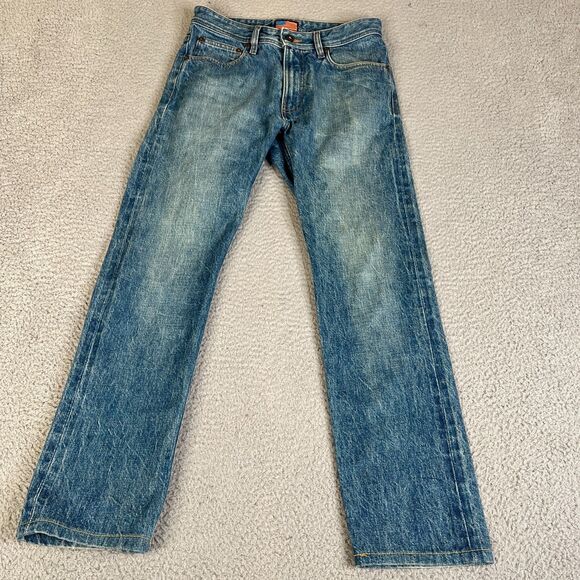 Todd Shelton Selvedge Jeans Mens 29 x 28  Blue Denim YKK Zipper Tapered Made USA - Picture 3 of 16